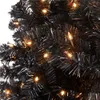 Decorações de Natal Natal Transparente Pré-iluminado 300 Incandescente Preto Pré-iluminado Spruce Árvore de Natal Artificial Dobrável 6ft Decoração de Natal 231019