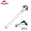 Trekking Poles 2st Ultra-Light Outdoor Walking Sticks EVA Handle 5-sektion Justerbara käppar Trekking Pol Alpenstock Foldbar 231018