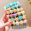 Hair Accessories Trendy Sweet Heart Flower Multi-color Headwear Acrylic Hairpin Children Comb Star Clip Accessory