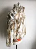 女性の毛皮のフェイク2023女性本物のウサギマンダリンカラーコート自然純粋な本物全体のスキンジャケットフルペルトカスタマイズWSR61 231018
