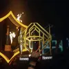 Anpassad LED -upplyst Moet Chandon Champagne Bottle Cage Locking Box Presenter VIP Service Crown Glorifier Display Case Neon Sign LED CARRERIFIER BOX