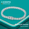 Bangle KNOBSPIN D VVS1 Tennis Bracelet Original s925 Sterling Silver Plated 18k White Gold with GRA Bracelets for Women Man 231018