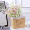 Fleurs décoratives fausse décoration de mariage de fleur gypsophile bouquet en plastique po accessoires Valentines présentent artificiel
