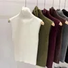 Swetry damskie koreańsko -mody turtlerek sweter kobiety wiosna jesienna bez rękawów seksowne dzianinowe topy pullovers skoczki ściągają femme