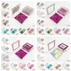 3D Mink Eyelash Diamond Package Boxes False Eyelashes Square Packaging Empty Eyelash Box Case Lashes Box Packaging