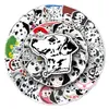 Autocollants graffitis d'animaux de dessin animé dalmatiens, 50 pièces, autocollants créatifs en PVC pour scooter, personnalité tendance, décoration étanche