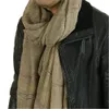 Designer Cotton Linen Scarfs Men Women Winter Striped Scarves Neck Warmer 190x90cm Pink Navy Blue Black Khaki Green