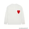 Mode amisweater paris tröja herrar designer stickade skjortor långärmad franska high street broderade en hjärtmönster rund nackstickande män kvinnor am s-xlkcqo