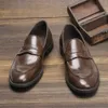 Chaussures habillées Style britannique homme mocassins confortable mode décontracté été hommes cuir 231019