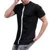 Erkek Tişörtleri Erkekler Büyük Uzun Moda Basit Buz İpek Hızlı Kurutma Egzersizi Fitness İnce Yuvarlak Boyun Kara Gömlek Set