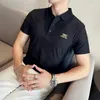 Männer Polos 2023 Sommer Weiß Schwarz Business Polo Shirts Männer Kurzarm Dünne Beiläufige T-shirts Kleidung Revers Sozialen Büro T tops