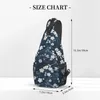 Duffel Bags Navy And White Cherry Blossom Pattern Chest Bag Holiday Polyester Fabric Daily Nice Gift Multi-Style