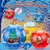 Décorations de Noël 2 pièces boules de Noël gonflables en PVC avec 2 rubans de Noël 24 '' boule d'ornements de décorations gonflables de Noël géantes 231019
