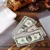 Sacos de armazenamento 250pcs Clear Paper Money Holder Protetor Mangas para Bill Banknote Stamp