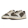 nike travis scott jordan travis scott jordan 1 travis low Basketball Shoes Mens Trainers Reverse Mocha Panda Satin Bred OG Dark Mocha【code ：L】Pink Men Women Big Size 13  Sneakers