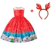 Abiti da ragazza Abiti natalizi per ragazze Bambini Natale Principessa Party Tutu Abbigliamento Pupazzo di neve Costume cosplay di Babbo Natale Bambini 4 5 6 7 8 9 10 Anni 231019