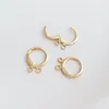 Hoop Earrings 10PCS 12x14MM 18K Gold Color Brass Round Earring High Quality Jewelry Making Supplies Diy Findings Accessories