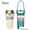 Termoser termoser Upors Portable Thermal Cup 304 Rostfritt stål Vakuum Insat Double Wall Tumbler Travel Coffee Mug Cold Drinks Th Dhkje