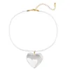 Pendant Necklaces M2EA Y2K Love Heart Rope Tie Choker Necklace For Women Elegant Minimalist Harajuku Unusual Neck Chain Jewelry