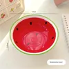 Tigelas de morango cerâmica utensílios de mesa dos desenhos animados conjunto criativo melancia tigela colher produtos domésticos seguros