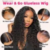 Synthetic Wigs Wiggogo Pre Cut Glueless Preplucked Human Wigs Ready To Go 4X4 Deep Wave Lace Wig 5X5 Hd Lace Closure Wig Wear And Go Curly Wigs Q231019