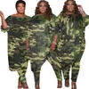 Casual Dresses Autumn Style Trendy Plus Size Women Kläder Tracksuit Womens Long Loose Camouflage sned axel Hela droppe2707