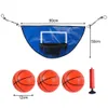 트램폴린 트램폴린 유니버설 야외 방수 선 스크린 농구 스탠드 트램폴린 어린이 농구 장난감 세트 엔터테인먼트 액세서리 231018