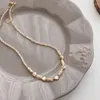 Collier ras du cou en perles pour femmes, chaîne de clavicule, parfum