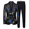 Męskie garnitury Blazers męski garnitur British Style Men Business Wedding Party Tuxedo Dress Blazer and Pant Mężczyzna Slim Fit Ubranie 231018