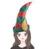 Elf Christmas hat elf hat clown hat ear red and green striped hat Christmas party decorations