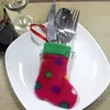 Christmas Decorations New Year's 5 Christmas socks Santa Claus candy gift bags knife and fork bags Christmas tree decorations holiday party decorations x1019
