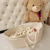 Baby Cribs Cotton Rope Woven Crib Baby Basket born Sleeping Bed Portable Cradle Bassinet Nursery Decoration 231017