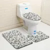 Коврики для ванной Противоскользящий ковер для ванной комнаты 3D каменная печать Нескользящий коврик Коврики для туалета Товары 231019