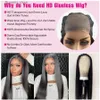 Syntetiska peruker Lätt att bära och gå Glueless Human Hair Wig Straight Spets Front Wig HD Spets Frontal Wig Pre Plucked 4x4 Stängning Mänskligt hår Wig Q231019