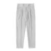 Costumes pour hommes pantalons pour hommes à la mode pantalon habillé pour hommes taille haute coupe ajustée fermeture éclair Streetwear