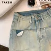 Jean femme Vintage américain taille haute droit rétro pantalon décontracté Baggy Y2K jambe large Grunge Style de rue Denim pantalon