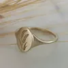 Cluster Rings Fashion Gold Plated Dog Tail Grass Engraved Ring Simple Design Finger For Women Girls Wedding Party Elegant Jewelry Gifts