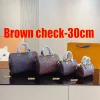 M40391/41418 6 size Speedy bag Keepall luggage travel duffle totes clutch bag PU leather handbag fashion women purses Crossbody With Key Lock Shoulder Strap Bags