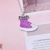 Collane con ciondolo 2 pezzi Bff Scarpe da basket Collana Donne Amici Amicizia Moda Gioielli di Natale Regali Bijoux Femme