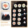 Decorazione per feste 6 pezzi in plastica Simulazione Sushi Modello alimentare realistico Rotolo di vermicelli al vapore