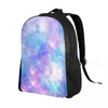 Rucksack Pink Blue Magical Galaxy Star Print 15 Zoll Laptop Casual School Travel