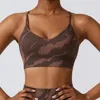 Yoga Outfit Dames Compressie Zacht Sneldrogend Lichtgewicht V-hals Naadloze Tie Dye Sportbeha Sexy Outdoor Running Bike