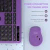 Keyboard Mouse Combos Wireless and Combo Full Size with Phone Holder Silent Mice for Computer Desktop Laptop Purple Black 231019