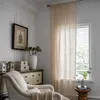 Curtain Crochet Translucent Curtain for Living Room American Country Style Hollow Boho Art Decor for Bedroom and Balcony 231019