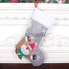 Christmas Decorations Christmas Stockings Socks Led Light Up Snowman Santa Elk Bear Printing Xmas Candy Gift Bag Fireplace Xmas Tree Decoration x1019