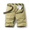 Männer Shorts 2023 Sommer Armee Taktische Mode Khaki Baumwolle Casual Militär Kurze Hosen Lose Arbeit Männer Cargo