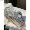 Bana botteega designer skor venetas sneaker sneakers sneakers av samma stil sportskor mäns kvinnor 23 silver snörning upp mesh andningsbar