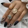 Solitaire Ring Set Women Rings for Girls Charms Boho Jewelry Punk Accessories Bagues Anillos Mujer Schmuck 231019