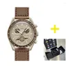 Wristwatches Original Brand With Box Moon Watches For Mens Multifunction Plastic Case Chronograph Explore Planet Clock