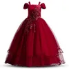 Abiti da ragazza Abiti da sposa per bambini per ragazze Elegante principessa floreale Abito lungo Neonata Abito natalizio abiti infantil Taglia 6 12 14 anni 231019